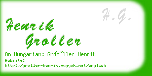 henrik groller business card